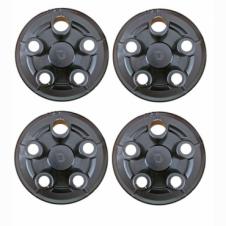 SILVER 5 HOLE WHEEL HUB TRIM COVERS (SET OF 4)