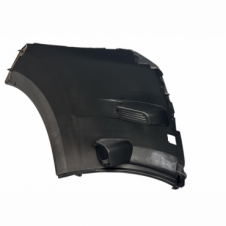 BLACK FRONT BUMPER CORNER WITHOUT FOG LAMP HOLES PASSENGER SIDE LH