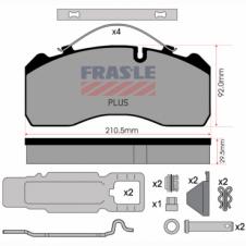 BRAKE PAD AXLE SET WITH FITTING KIT