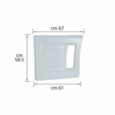 WHITE FRONT SIDE 'SKIRT FAIRING PANEL EXHAUST COVER