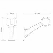 LED STALK END OUTLINE MARKER LAMP PASSENGER SIDE LH