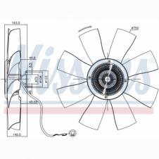 2 PIN PLUG VISCOUS FAN HUB WITH BLADES