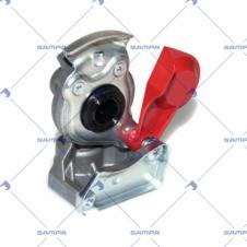 RED PALM COUPLING WITH SELF SEALING VALVE M22x1.5
