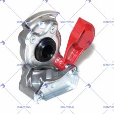 RED PALM COUPLING WITH SELF SEALING VALVE M16x1.5