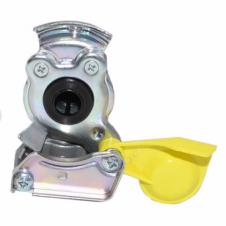 YELLOW PALM COUPLING WITH SELF SEALING VALVE M16x1.5