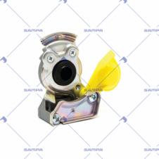 YELLOW PALM COUPLING WITH SELF SEALING VALVE M16x1.5