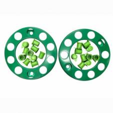GREEN COATED WHEEL COVERS & WHEEL NUT INDICATORS