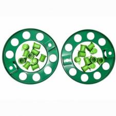 GREEN COATED WHEEL COVERS & WHEEL NUT INDICATORS