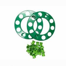 GREEN COATED WHEEL COVERS & WHEEL NUT INDICATORS