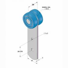 BLUE CURTAINSIDER ROLLER 37X29MM