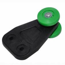 GREEN PLASTIC CURTAINSIDER ROLLER 35.5X39.5MM