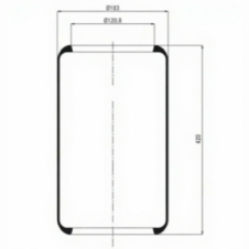 REAR SUSPENSION AIR SPRING BELLOW ONLY