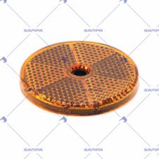 AMBER ROUND BOLT ON REFLEX REFLECTOR