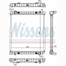 COOLANT RADIATOR WITHOUT FRAME REPLACES VALEO ONLY