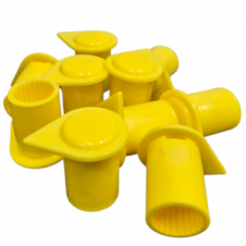 17MM YELLOW LONG REACH WHEEL NUT INDICATOR COVERS (PKT 10)