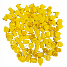 19MM YELLOW LONG REACH WHEEL NUT INDICATOR COVERS (PKT 100)