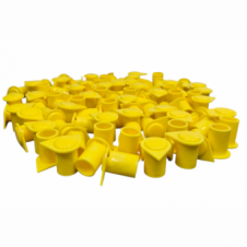 19MM YELLOW LONG REACH WHEEL NUT INDICATOR COVERS (PKT 100)
