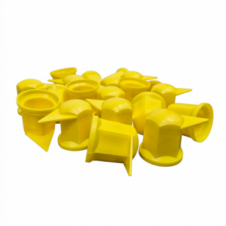 33MM YELLOW LONG REACH WHEEL NUT INDICATOR COVERS (PKT 20)