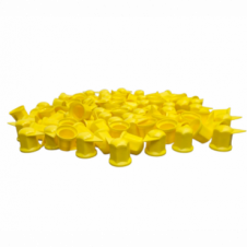 33MM YELLOW LONG REACH WHEEL NUT INDICATOR COVERS (PKT 100)