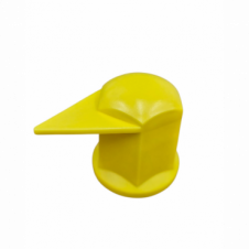 33MM YELLOW LONG REACH WHEEL NUT INDICATOR COVERS (PKT 100)