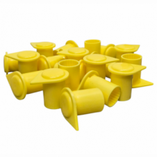 21MM YELLOW LONG REACH WHEEL NUT INDICATOR COVERS (PKT 20)
