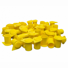 21MM YELLOW LONG REACH WHEEL NUT INDICATOR COVERS (PKT 50)