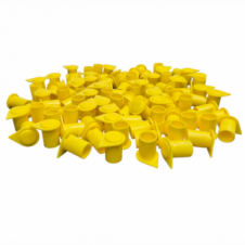 21MM YELLOW LONG REACH WHEEL NUT INDICATOR COVERS (PKT 100)