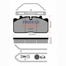 BRAKE PAD AXLE SET WITH FITTING KIT