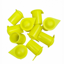 22MM FLUORESCENT YELLOW LONG REACH WHEEL NUT INDICATOR COVERS (PKT 10)
