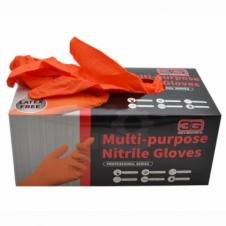 LARGE ORANGE DISPOSABLE NITRILE GLOVES