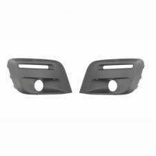 BLACK FRONT BUMPER FOG LAMP SURROUNDS (PAIR)