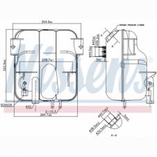 BARE EXPANSION HEADER TANK WITH CAPS & SENSOR