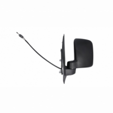 BLACK TEXTURED MANUAL DOOR WING MIRROR LH