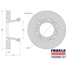 REAR VENTED BRAKE DISC WITH CAST ABS EXCITER RING