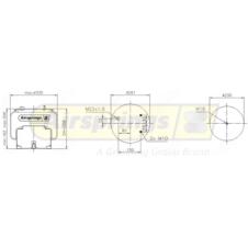 REAR SUSPENSION AIR SPRING WITH STEEL PISTON