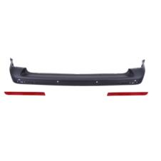 BLACK REAR BUMPER WITH PARK ASSIST & REFLECTORS (4 PDC BRACKETS)