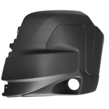 BLACK FRONT BUMPER CORNER WITH FOG LAMP HOLE PASSENGER SIDE LH
