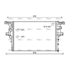 COOLANT RADIATOR WITHOUT FRAME