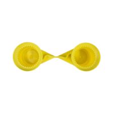 YELLOW SINGLE POINT TWIN WHEEL NUT COVER INDICATOR 33MM