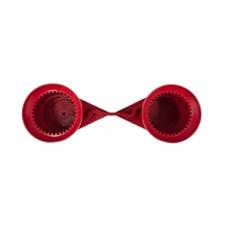 RED SINGLE POINT TWIN WHEEL NUT COVER INDICATOR 33MM