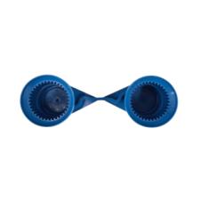 BLUE SINGLE POINT TWIN WHEEL NUT COVER INDICATOR 32MM