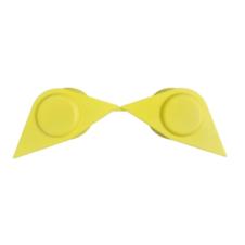 YELLOW DOUBLE POINT TWIN WHEEL NUT COVER INDICATOR 33MM