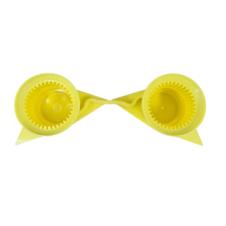 YELLOW DOUBLE POINT TWIN WHEEL NUT COVER INDICATOR 33MM