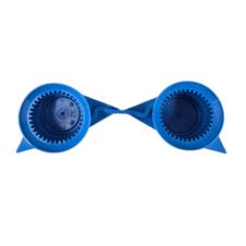 BLUE DOUBLE POINT TWIN WHEEL NUT COVER INDICATOR 32MM
