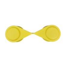 YELLOW SINGLE POINT TWIN WHEEL NUT COVER INDICATOR 33MM PKT 10