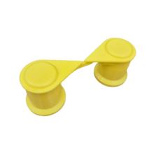 YELLOW SINGLE POINT TWIN WHEEL NUT COVER INDICATOR 33MM PKT 20