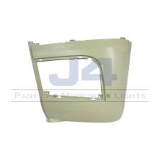 PAINTED WHITE FRONT BUMPER CORNER PASSENGER SIDE LH