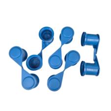 BLUE SINGLE POINT TWIN WHEEL NUT COVER INDICATOR 32MM PKT 5