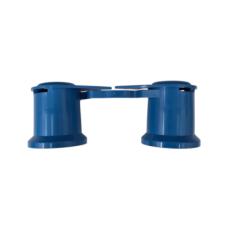 BLUE SINGLE POINT TWIN WHEEL NUT COVER INDICATOR 32MM PKT 10