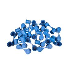 BLUE SINGLE POINT TWIN WHEEL NUT COVER INDICATOR 33MM PKT 20